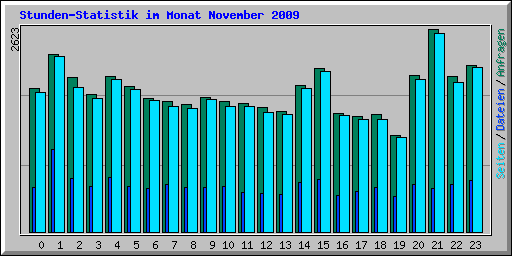 Stunden-Statistik im Monat November 2009